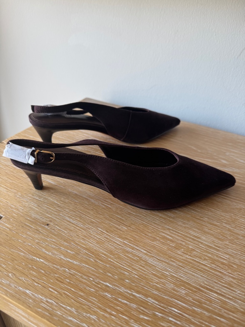 NWOB! MADEWELL Women's Emilie Slingback Pump Chocolate Raisin Suede 10 Brown - Picture 7 of 16